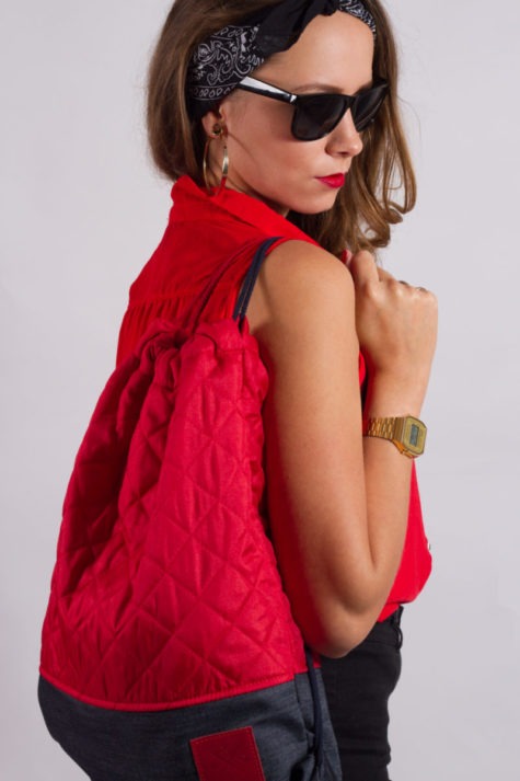 Red Denim Sports Bag 9