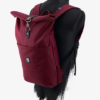 Roll-Top Rucksack / Backpack mit Rollverschluss rot weinrot burgunder vino