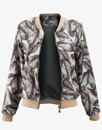 College Jacke Palm Leaf mit Palmenmuster Floral Üvergangsjacke Sommerjacke