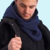 Knit Hooded Loop Kapuzenschal Schal Kapuze Kombination Strick