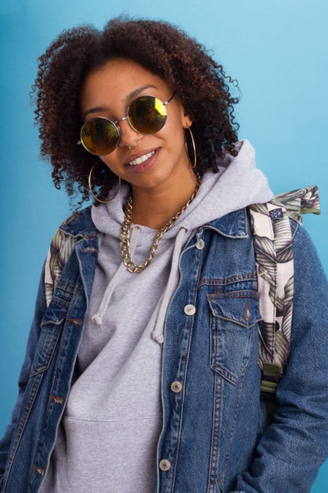 Roll Top Rucksack / Backpack / Kurierrucksack Leaf Wood