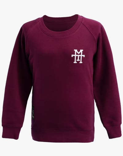 M13 Crewneck Sweater Pullover Rundhalskragen rot vino