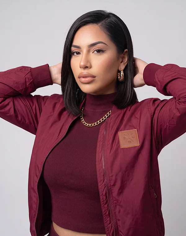 Woman Bomber Jacke Übergangsjacke Vino Dunkelrot Dark Red Bomberjacke Fliegerjacke leichte Jacke Sommerjacke