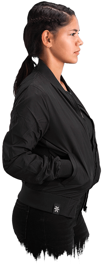 Women Bomber Jacke BLACKOUT