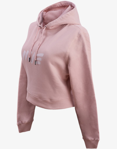 crop hoodie Cropped Hoodie Damen bauchfrei kurz crop cut rosa rose pink