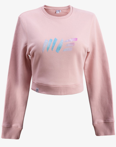 crop sweater Cropped sweatshirt jumper Damen bauchfrei kurz crop cut rosa rose pink