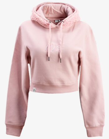 teddy teddybär flauschig fell crop hoodie Cropped Hoodie Damen bauchfrei kurz crop cut rosa rose pink