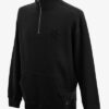 Halfzip 1/4 Zip Half Zip Troyer Pullover Sweatshirt schwarz black out Reißverschluss