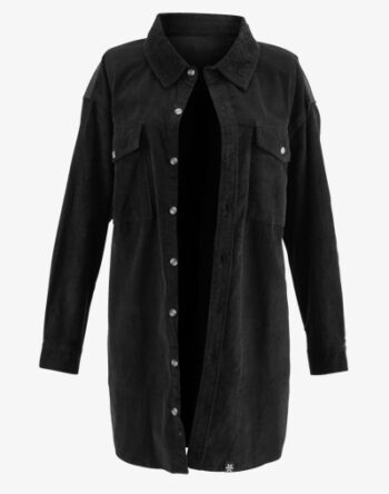 Cord Jacke Corduroy Vintage Black Out schwarz dunkel Hemdjacke