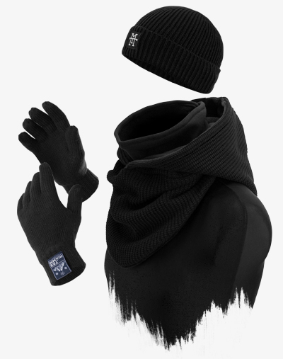 Heavy Knit Winter Set (Black)
