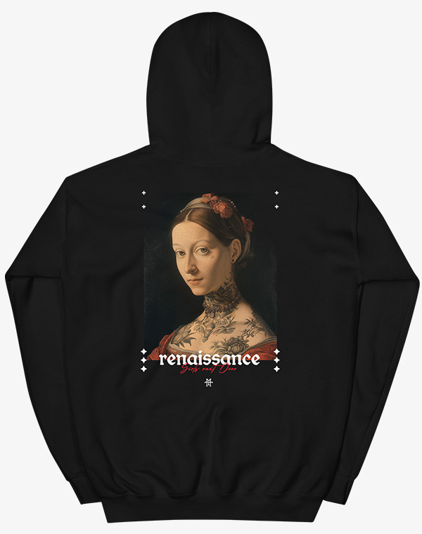 Pullover Hoodie Kapuzenpullover Schwarz Black Renaissance Girls Streetwear