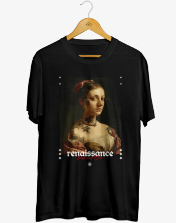 T-Shirt, Shirt, Black, Schwarz, Renaissance, Girls, Frauenpower, Girlpower Renaissance