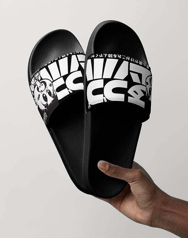 Schlappen, Badelatschen, Latschen, Badeschuhe, Flip Flops, Adiletten, Römerlatschen, Sandalen, Sandaletten, Schwarz, Dunkel, Badeschlapfen