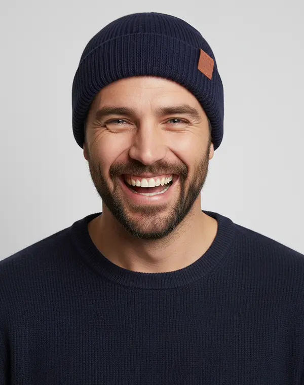 Fishermans Beanie, Beanie, Wollmütze, kurze Mütze, Seemansmütze, Dockermütze, Docker Cap, Short Hat, Seefahrer Mütze, Mütze, Trawler Beanie, Fischermütze