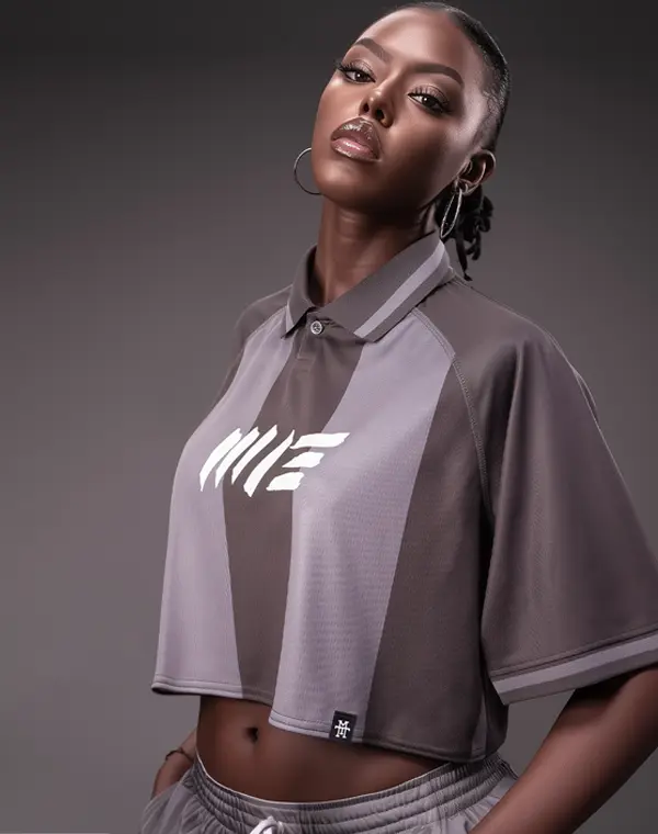 cropped soccer polo shirt, t-shirt, frauen, damen, crop cut, kurz, kurzes shirt, fussball