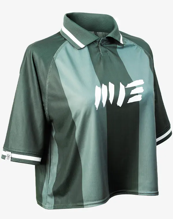 cropped soccer polo shirt, t-shirt, frauen, damen, crop cut, kurz, kurzes shirt, fussball