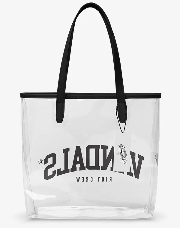 Vandals Riot Crew Shopper Bag, Shopping Bag, Beach Bag, Umhängetasche, Tragetasche, Handtasche, Transparent, Clear, durchsichtig, Tasche, Graffiti