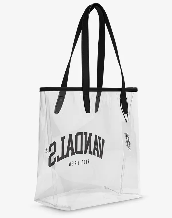 Vandals Riot Crew Shopper Bag, Shopping Bag, Beach Bag, Umhängetasche, Tragetasche, Handtasche, Transparent, Clear, durchsichtig, Tasche, Graffiti