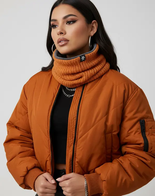 Knit Neckwarmer Schlauchschal Beanie Wintermütze