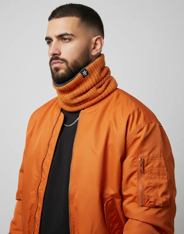 Knit Neckwarmer Schlauchschal Beanie Wintermütze