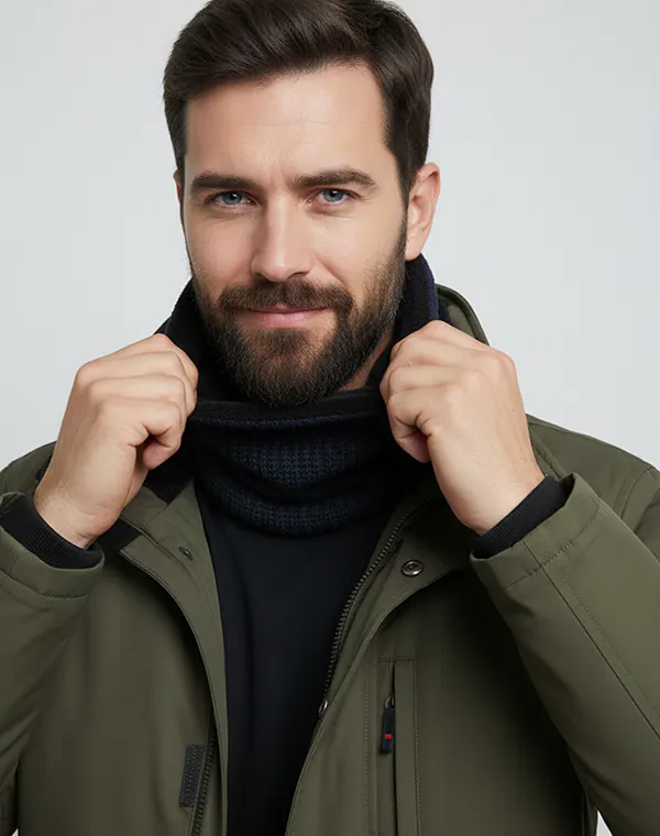 Knit Neckwarmer Schlauchschal Beanie Wintermütze