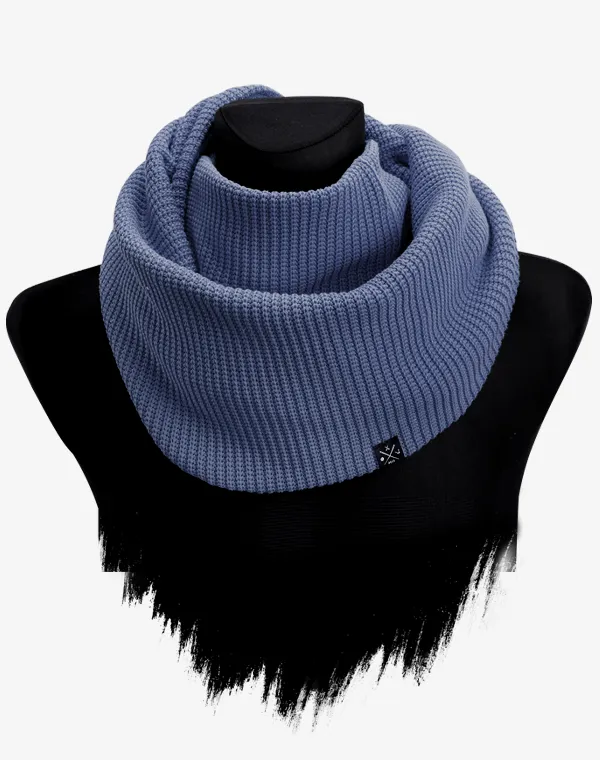 Knit Loop blau jeans Strickschal Loopschal Schlauchschal Schal Denim