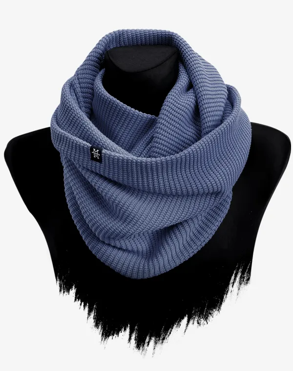 Knit Loop blau jeans Strickschal Loopschal Schlauchschal Schal Denim