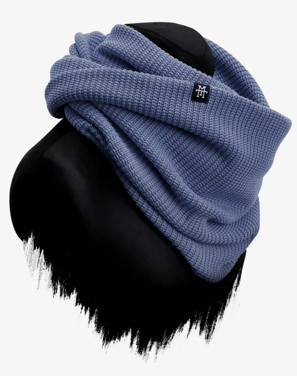 Knit Loop blau jeans Strickschal Loopschal Schlauchschal Schal Denim