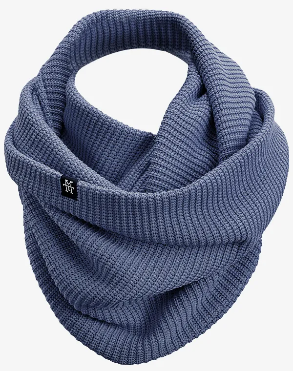 Knit Loop blau jeans Strickschal Loopschal Schlauchschal Schal Denim