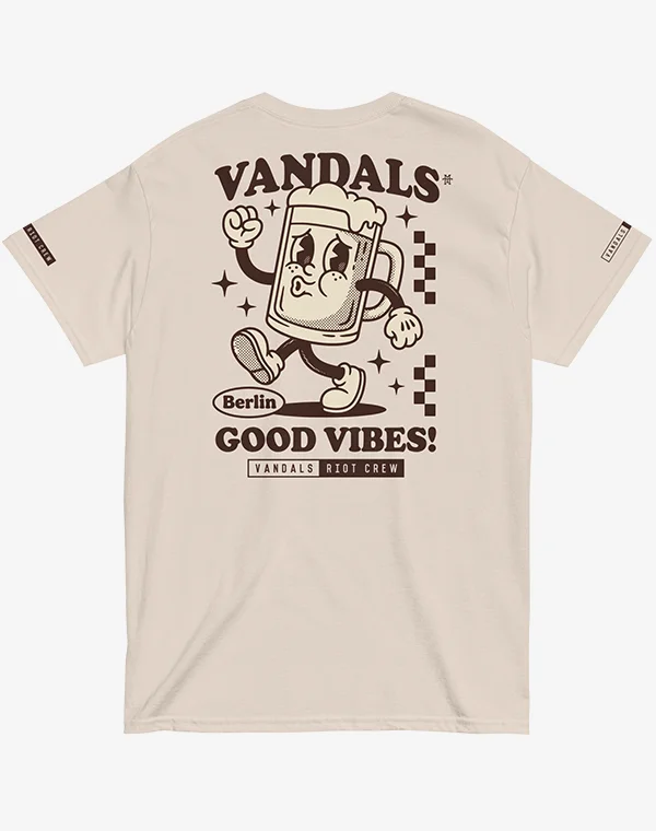 Good Vibes T-Shirt, Shirt, Drugs, Drogen, Alkohol, Eppendorf, Natural, Creme, Beige, Sweatshirt, Bier