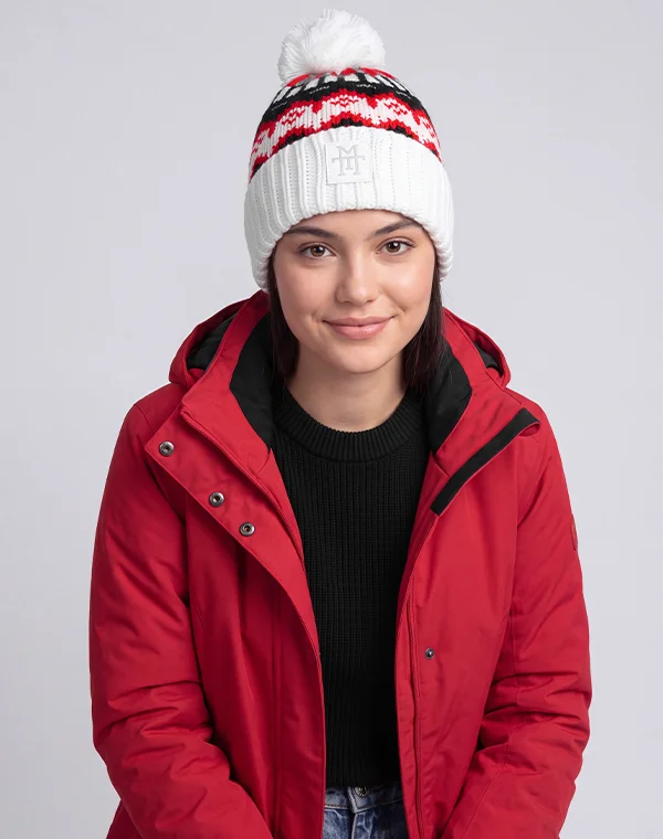 Knit Beanie, Wintermütze, Strickmütze, Bommelmütze, Mütze für Herren & Damen