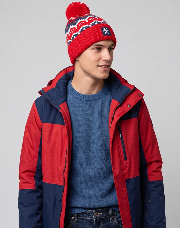 Knit Beanie, Wintermütze, Strickmütze, Bommelmütze, Mütze für Herren & Damen