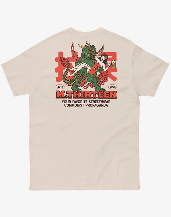 T-Shirt, Shirt, Sweatshirt, Baumwolle, Chinese, Propaganda, China, Drache, Bär, Kommunist, Streetwear