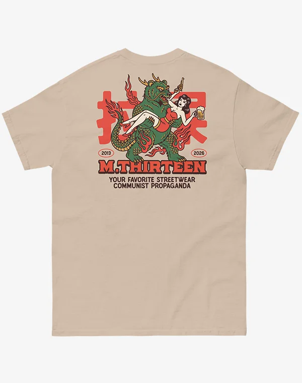 T-Shirt, Shirt, Sweatshirt, Baumwolle, Chinese, Propaganda, China, Drache, Bär, Kommunist, Streetwear