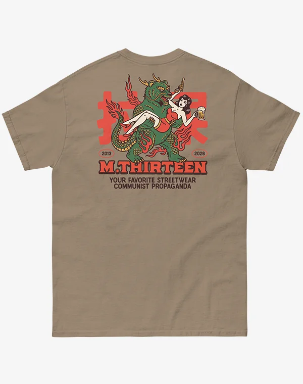 T-Shirt, Shirt, Sweatshirt, Baumwolle, Chinese, Propaganda, China, Drache, Bär, Kommunist, Streetwear