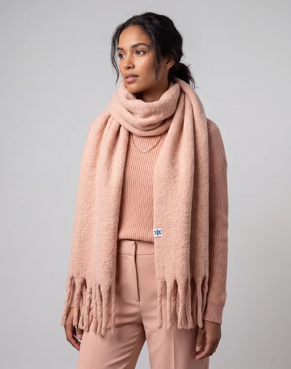 Big Fluffy Scarf, Strickschal, Langschal, gestrickt, stick, gestickt, Veredelung, Schal, Schlicht, Simpel, Elegant, Herren, Damen, Frauen, Männer