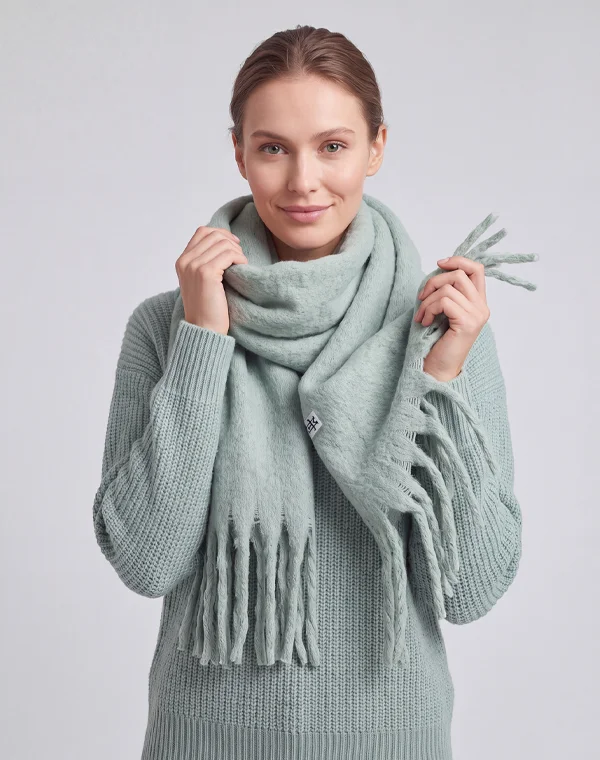 Big Fluffy Scarf, Strickschal, Langschal, gestrickt, stick, gestickt, Veredelung, Schal, Schlicht, Simpel, Elegant, Herren, Damen, Frauen, Männer
