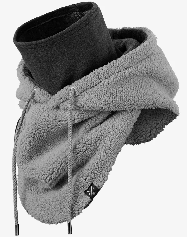 Hooded Loop Teddy Strickschal Kapuzenschal Kapuze Kapuzenloop Loop mit Kapuze Teddystoff flauschig warm weich Mantelteddy Sherpafleece Alpenfleece Sherpa Teddy-Fell Plüsch Plüschstoff