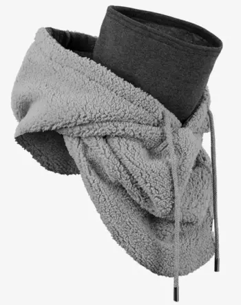 Hooded Loop Teddy Strickschal Kapuzenschal Kapuze Kapuzenloop Loop mit Kapuze Teddystoff flauschig warm weich Mantelteddy Sherpafleece Alpenfleece Sherpa Teddy-Fell Plüsch Plüschstoff