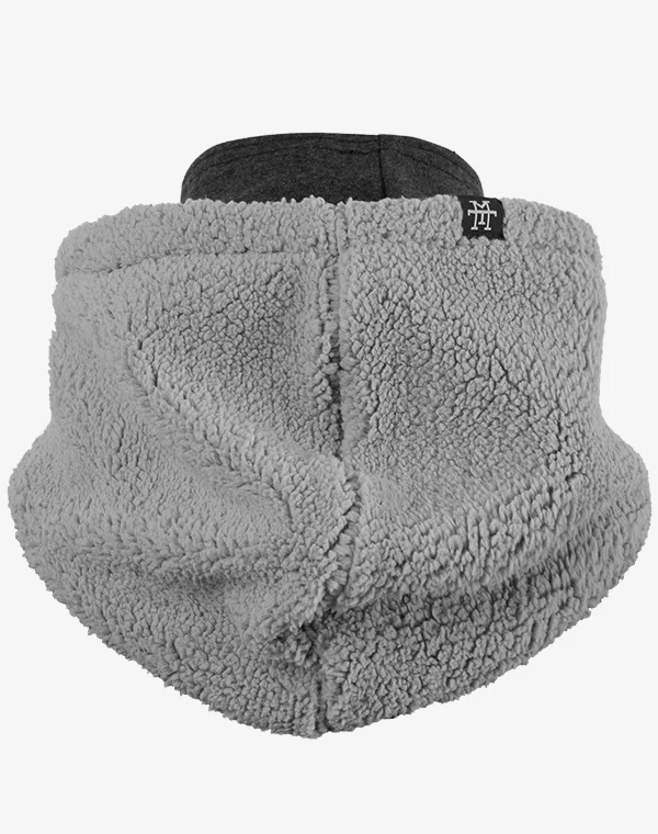 Hooded Loop Teddy Strickschal Kapuzenschal Kapuze Kapuzenloop Loop mit Kapuze Teddystoff flauschig warm weich Mantelteddy Sherpafleece Alpenfleece Sherpa Teddy-Fell Plüsch Plüschstoff