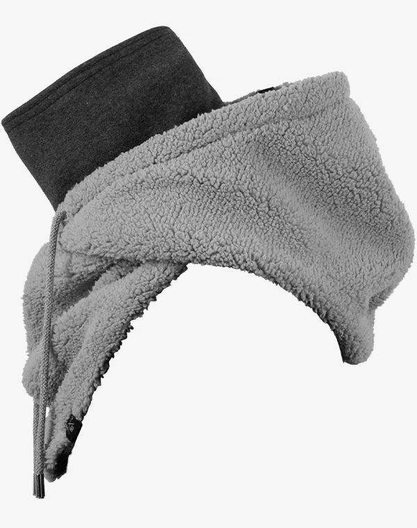 Hooded Loop Teddy Strickschal Kapuzenschal Kapuze Kapuzenloop Loop mit Kapuze Teddystoff flauschig warm weich Mantelteddy Sherpafleece Alpenfleece Sherpa Teddy-Fell Plüsch Plüschstoff