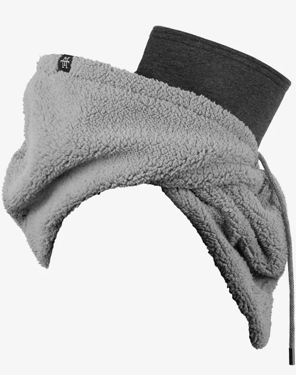 Hooded Loop Teddy Strickschal Kapuzenschal Kapuze Kapuzenloop Loop mit Kapuze Teddystoff flauschig warm weich Mantelteddy Sherpafleece Alpenfleece Sherpa Teddy-Fell Plüsch Plüschstoff