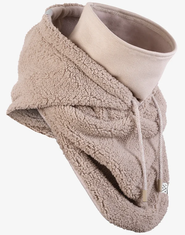Hooded Loop Teddy Strickschal Kapuzenschal Kapuze Kapuzenloop Loop mit Kapuze Teddystoff flauschig warm weich Mantelteddy Sherpafleece Alpenfleece Sherpa Teddy-Fell Plüsch Plüschstoff