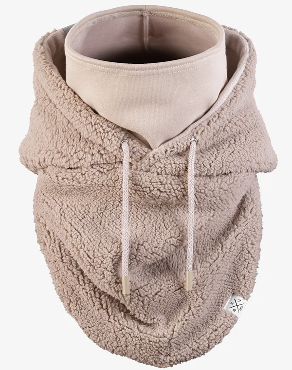 Hooded Loop Teddy Strickschal Kapuzenschal Kapuze Kapuzenloop Loop mit Kapuze Teddystoff flauschig warm weich Mantelteddy Sherpafleece Alpenfleece Sherpa Teddy-Fell Plüsch Plüschstoff